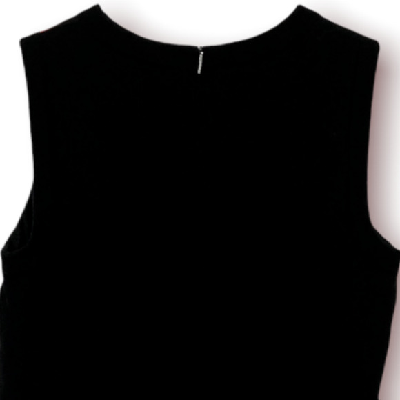 Boss Hugo Boss Inyna Black White Red Striped Crew Neck Sleeveless Blouse Size 4 - Picture 6 of 12